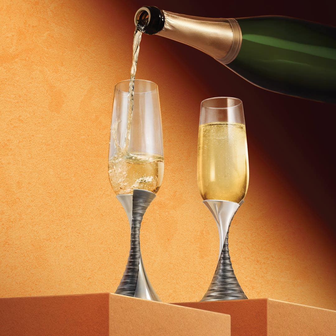 Weave Champagne Flute Pair