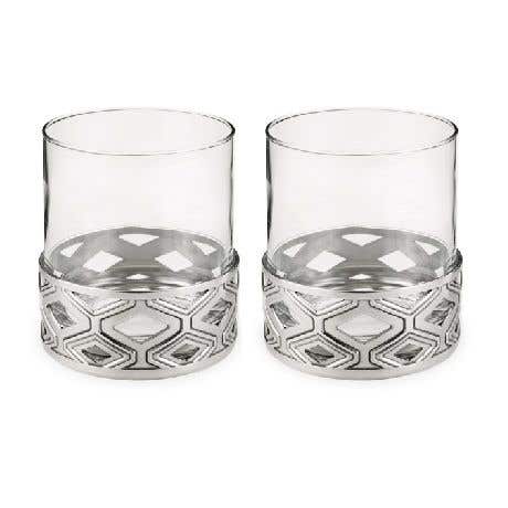 Diamond Whiskey Tumbler Pair