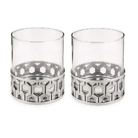 Hexagon Whiskey Tumbler Pair