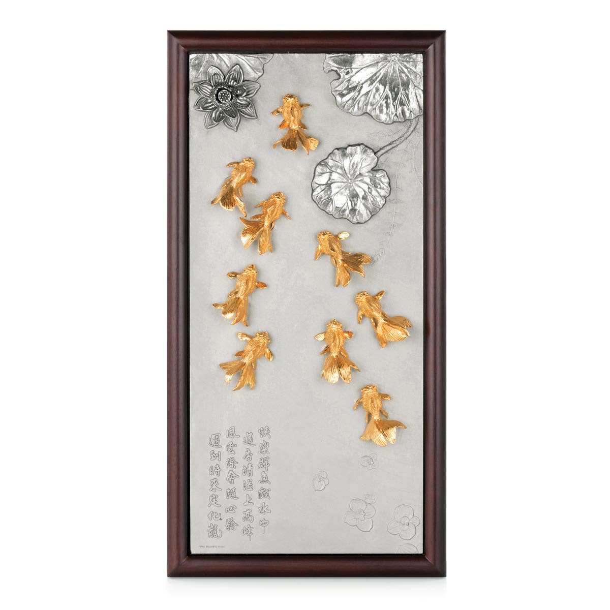 Gilt Oriental Goldfish Plaque